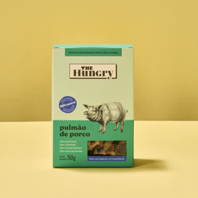 Pulmão de Porco - 50g - The Hungry | comida pra cachorro | pestisco desidratado | mastigáveis | alimentação natural | comida para adestramento | treino | mordedor para cachorro | Bandit Pet Store | @bandit.p.store | Tártaro 