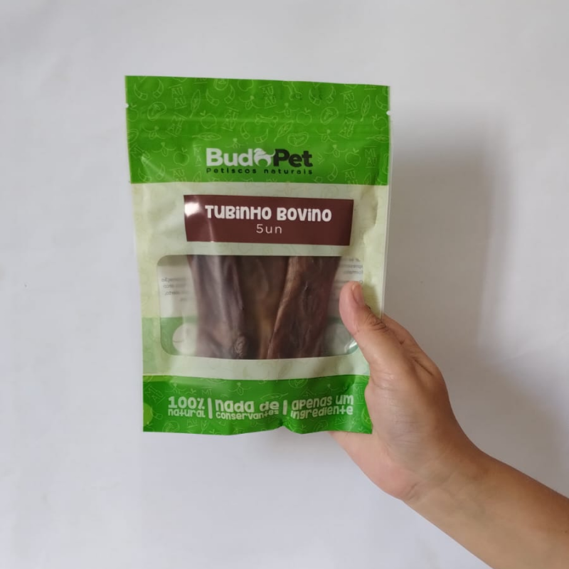 Tubinho Bovino 5un - BudoPet | comida pra cachorro | pestisco desidratado | mastigáveis | alimentação natural | comida para adestramento | treino | mordedor | Bandit Pet Store | @bandit.p.store
